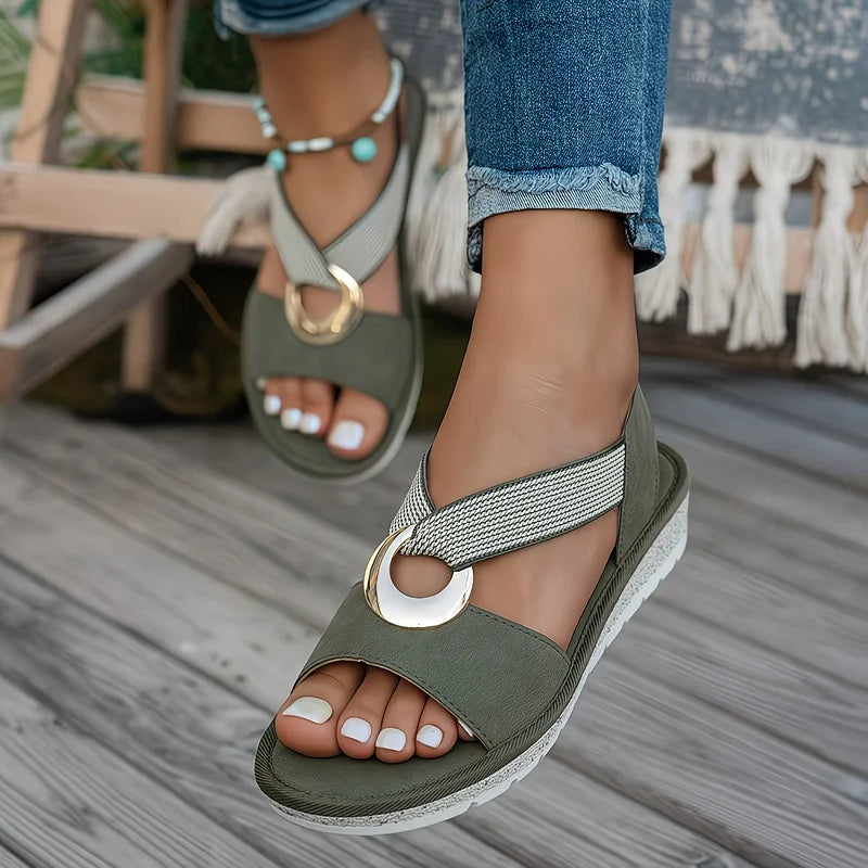 Sandales femme chic à enfiler | Promenades estivales