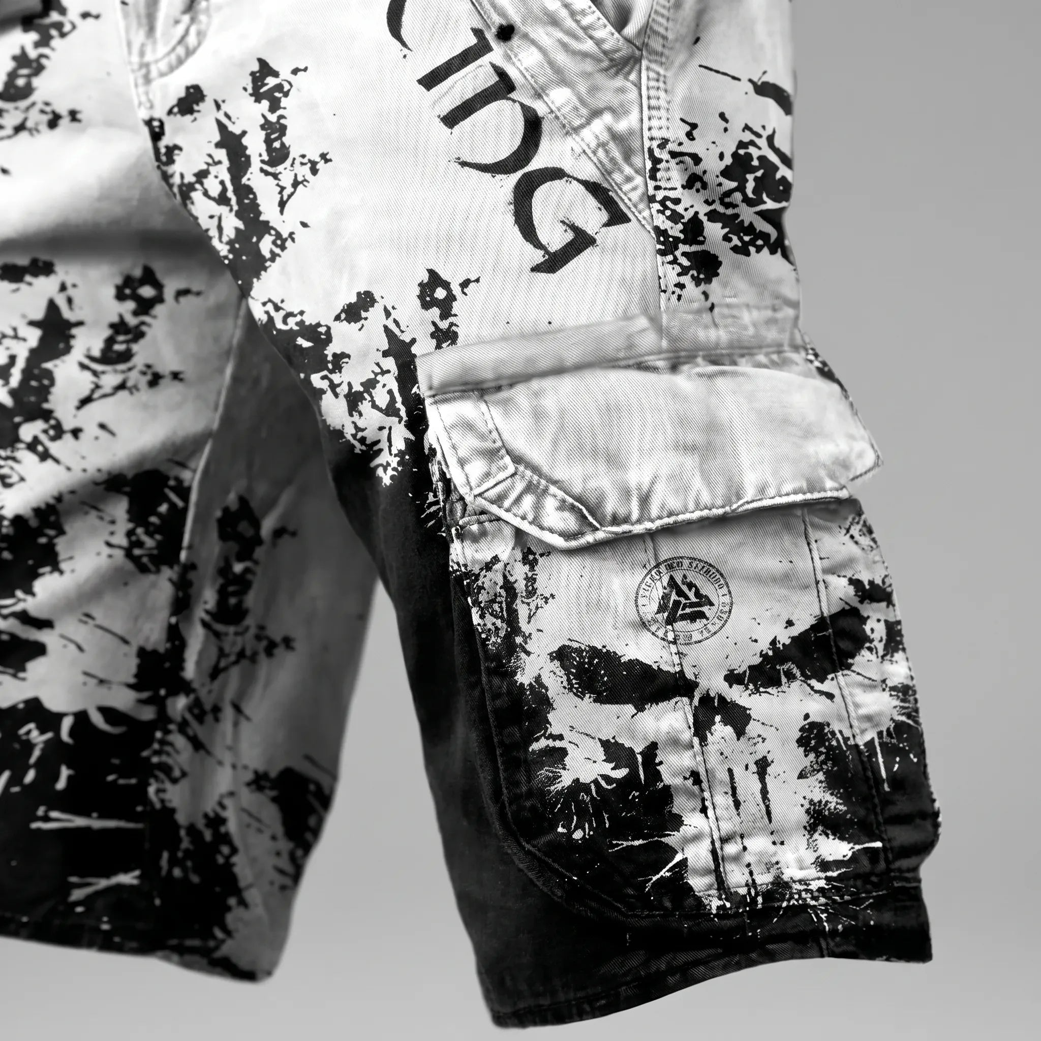 Short cargo homme | Short cargo à imprimé graphique