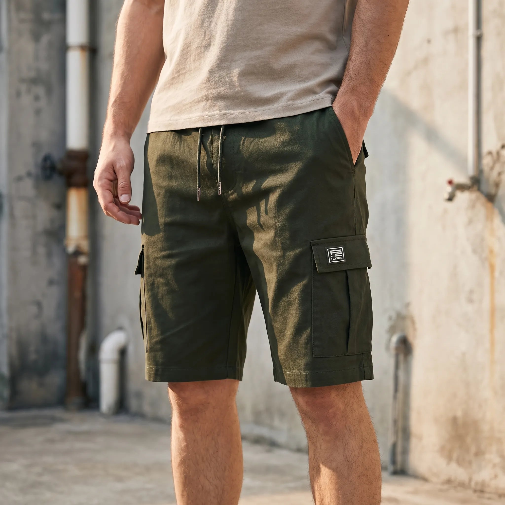 Short cargo homme | Short décontracté avec poches