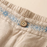 Short femme | Short confortable à taille brodée
