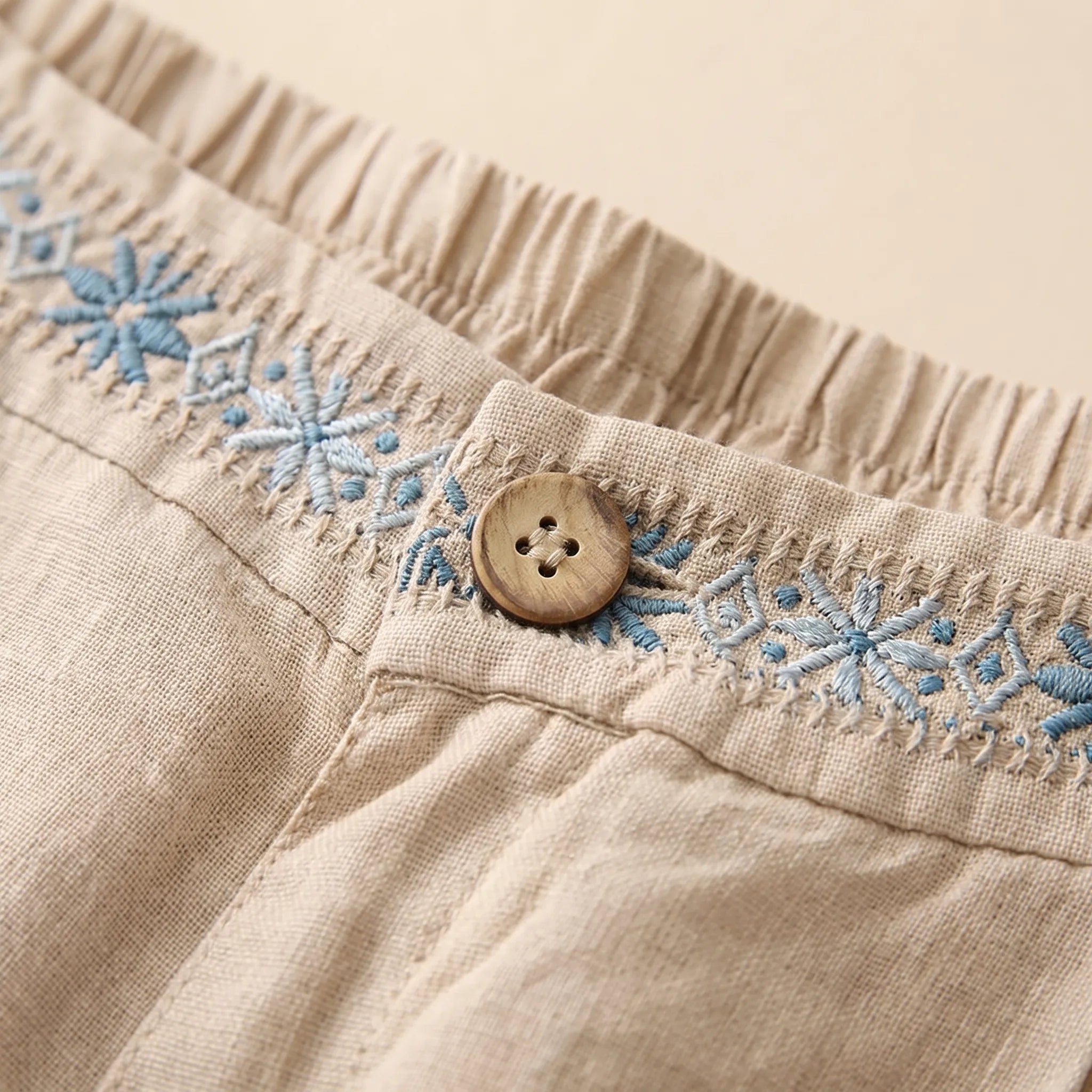 Short femme | Short confortable à taille brodée