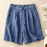 Short femme | Short confortable à taille brodée
