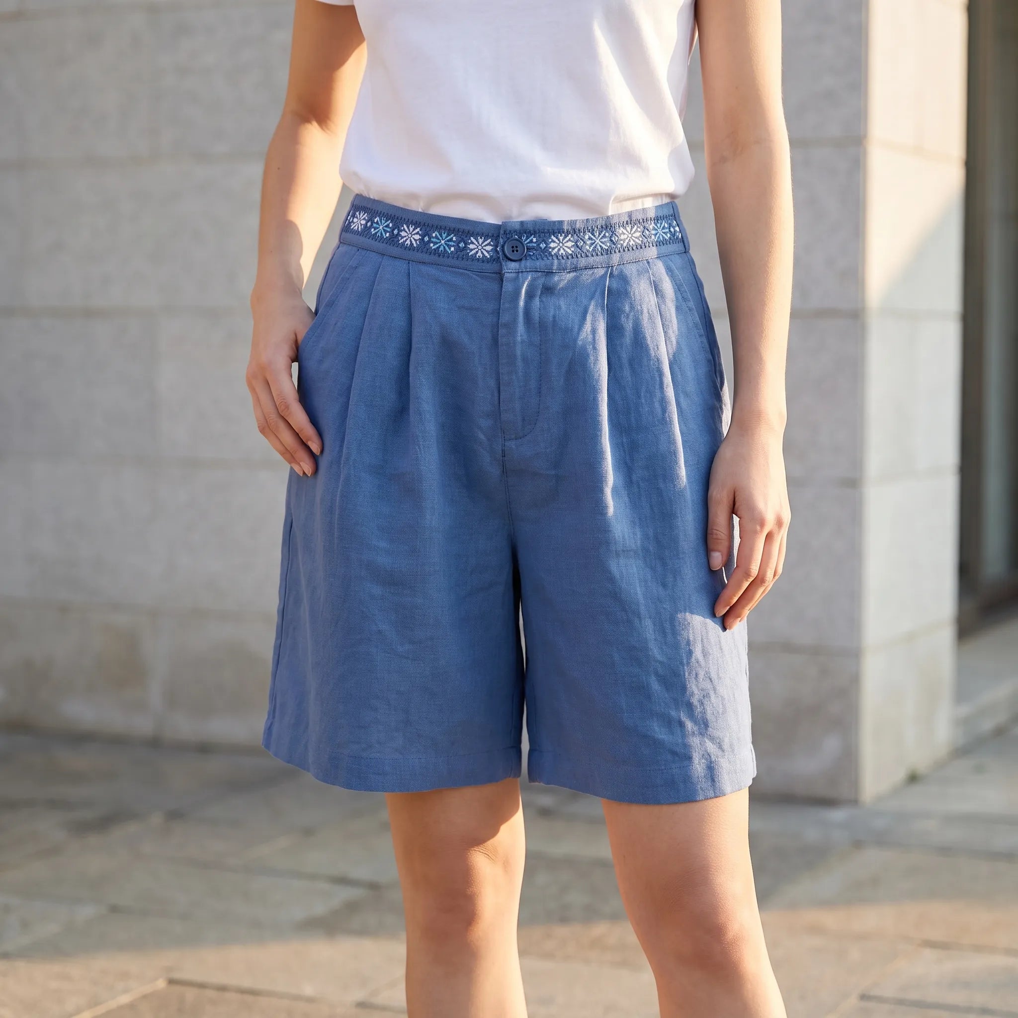 Short femme décontracté à taille haute | Sorties estivales