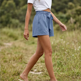 Short femme taille haute décontracté | Sorties décontractées