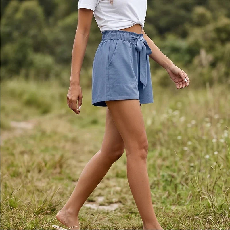 Short femme taille haute décontracté | Sorties décontractées