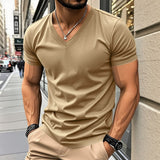 T-shirt homme | T-shirt coupe slim à col en V