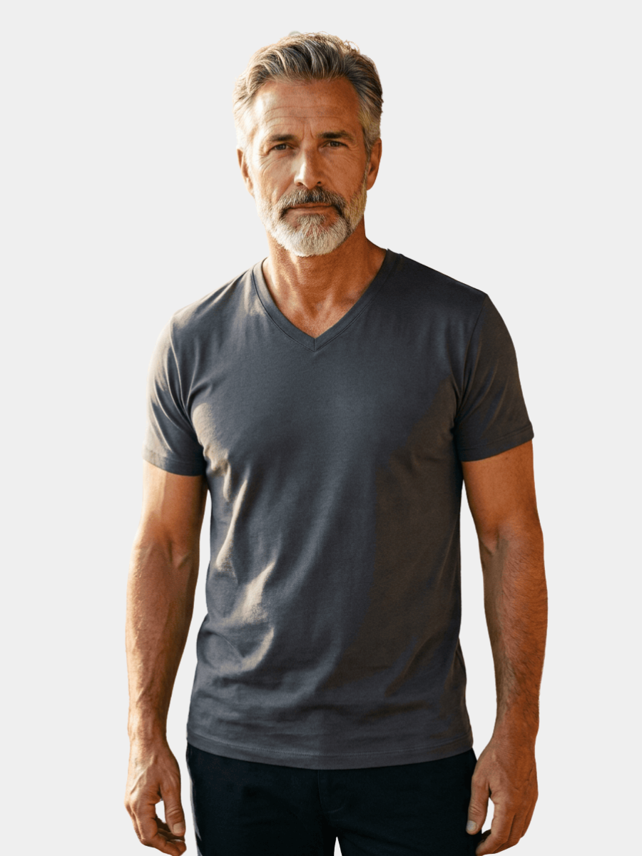 T-shirt homme | T-shirt coupe slim à col en V
