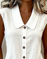 Top femme | Blouse sans manches à col