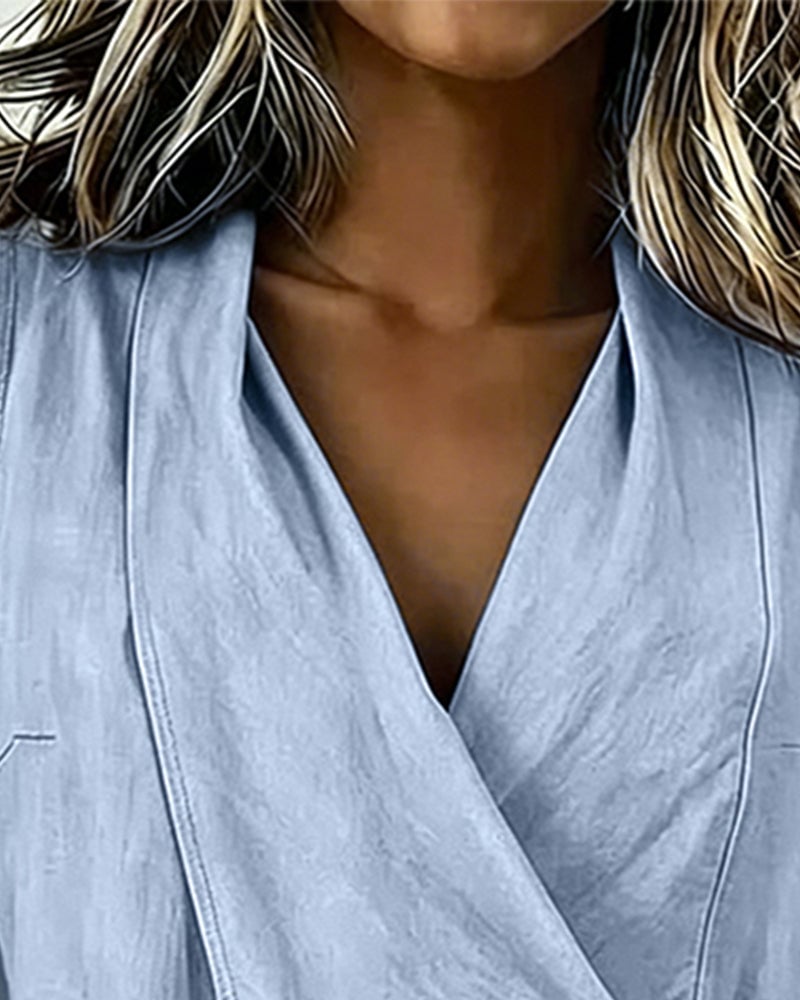 Top femme | Top cache-cœur sans manches col V